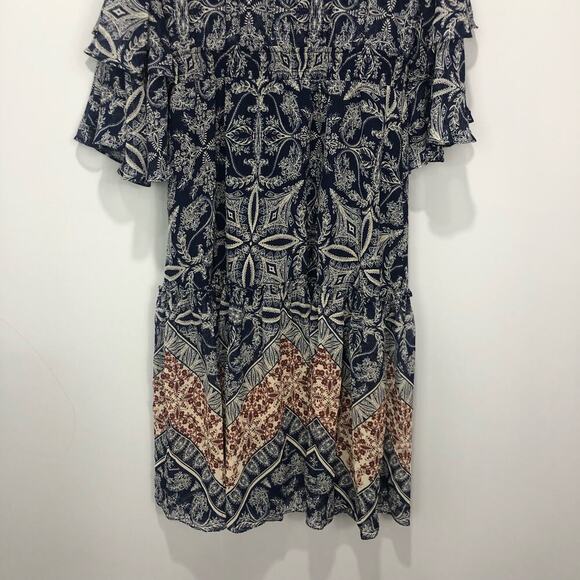 NWT Anthropologie x Misa  Los Angeles Miriam Bell-Sleeved Dress Blue Size L - Picture 9 of 15